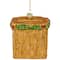 4" Bronze Glittered Fireplace Glass Christmas Hanging Ornament
